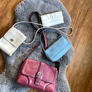 Elegant Pink Leather Shoulder Bag